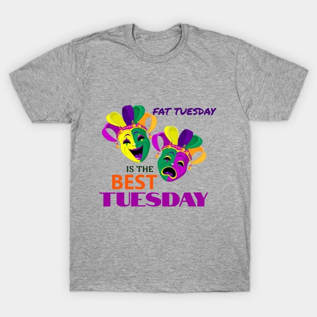 Mardi Gras Fat Tuesday Colorful T-Shirt by Mony Shop